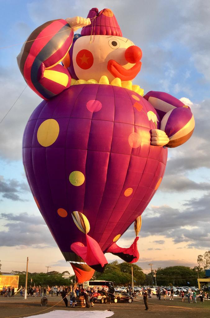 Balões em forma no festival internacional de balonismo
