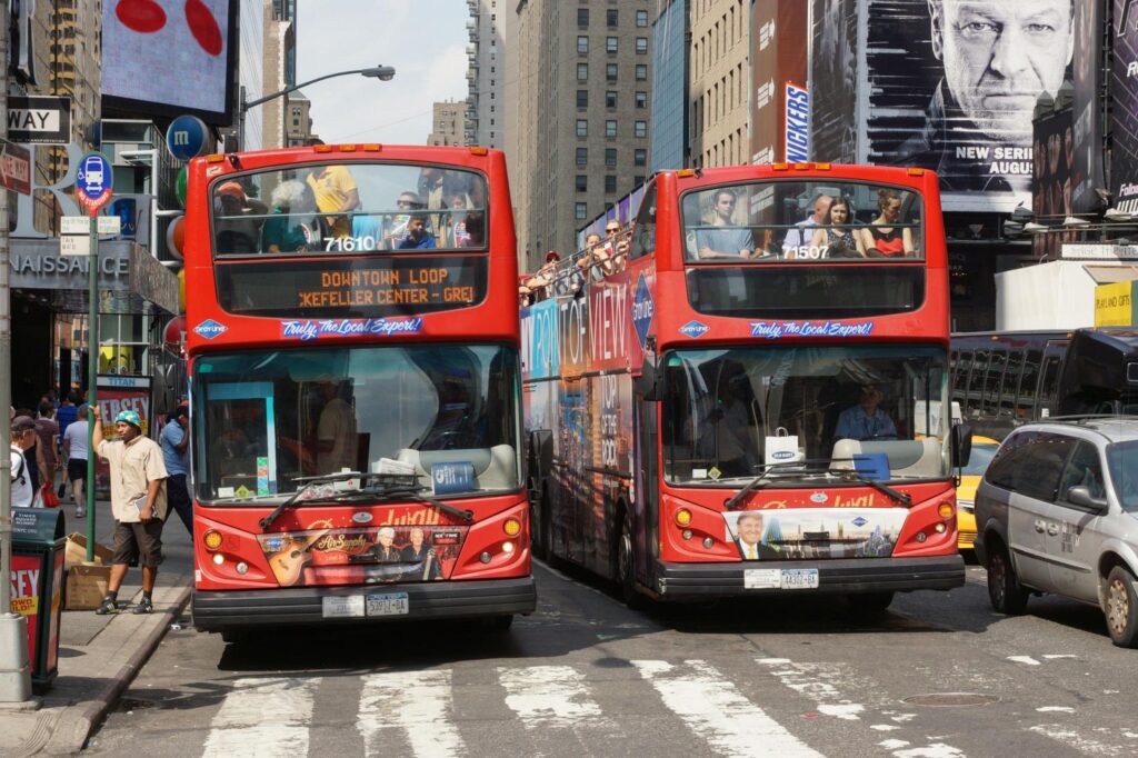 Hop-on/hop-off bus in New York