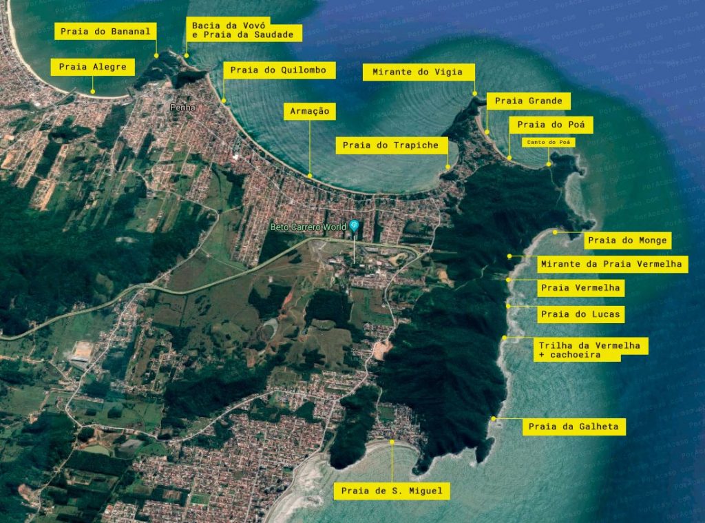 Spiagge di Penha sulla mappa