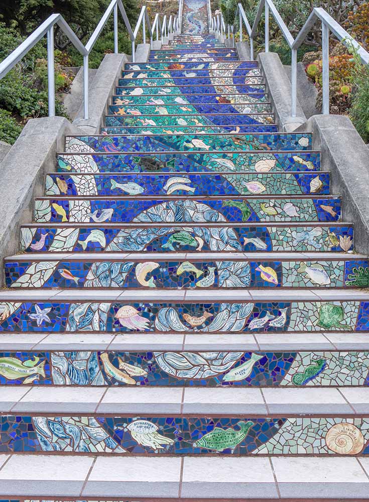 Degraus de mosaico
