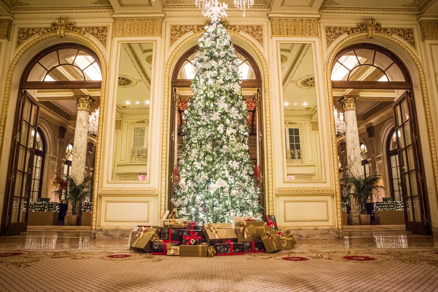 O Plaza Hotel em Nova York no Natal