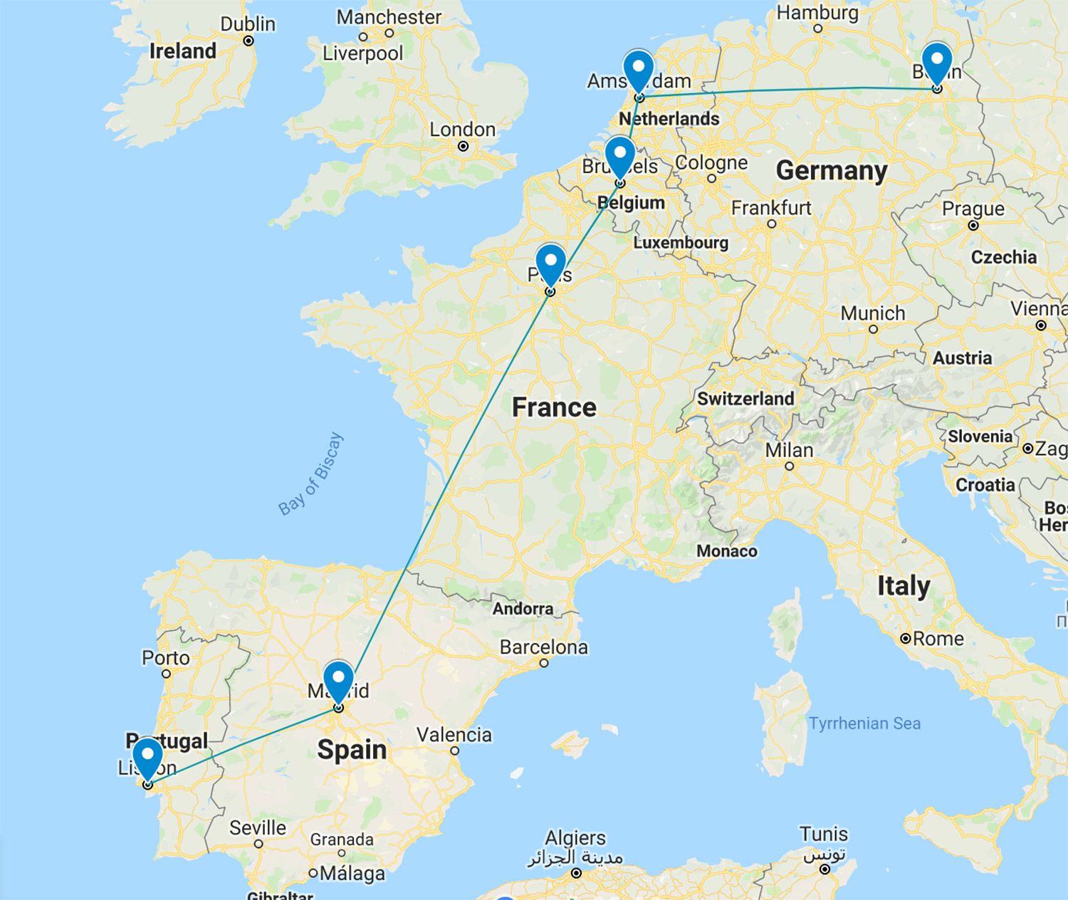 european train tour itinerary