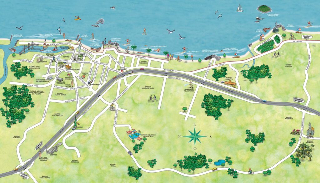 Tourist map of Barra Velha
