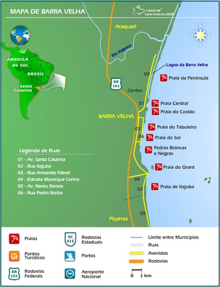 Karte von Barra Velha SC