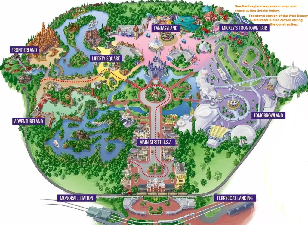 Mapa do Parque Magic Kingdom