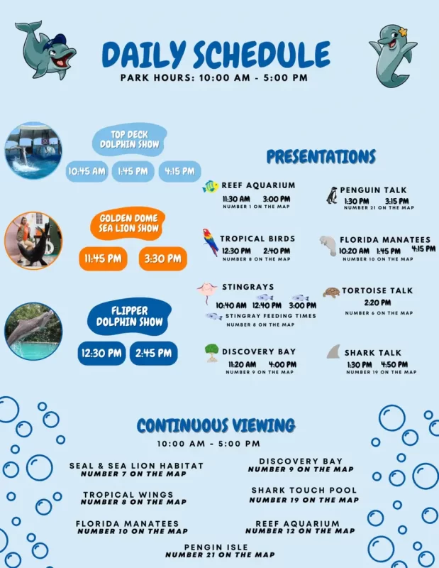 Atrações e shows do aquário Miami Seaquarium