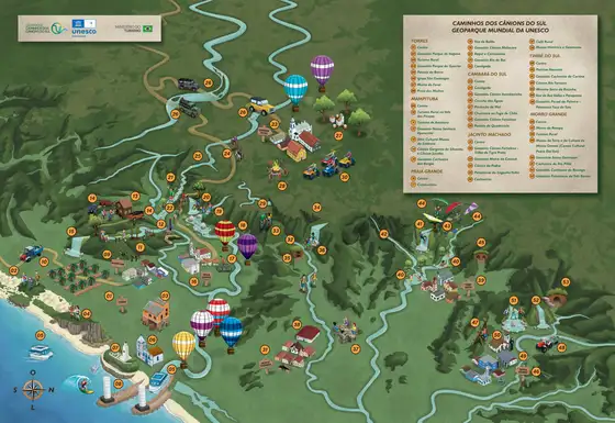 Karte der Geopark-Gemeinden
